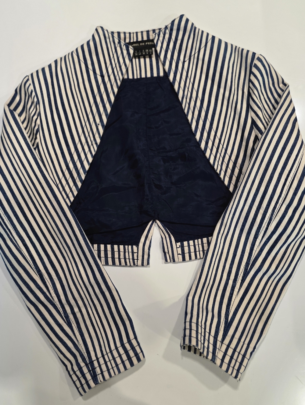 Isabel de Pedro Spain Striped Stretch Denim Corset & Bolero Set US 4 - Picture 11 of 16
